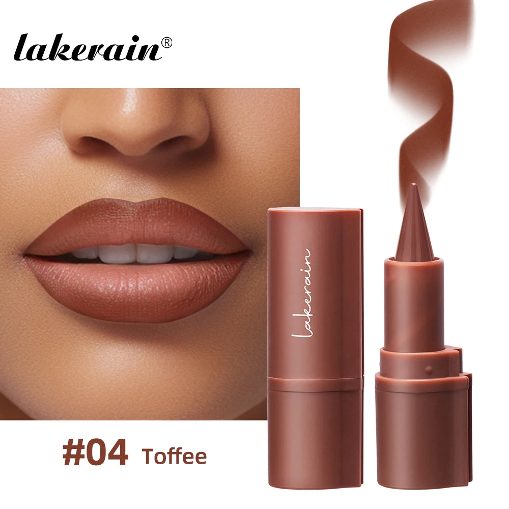 Lakerain Lip Liner Matte Black Brown Velvet Lipstick Waterproof Non Sticky Contouring Tint Lipliner Crayon Lip Makeup