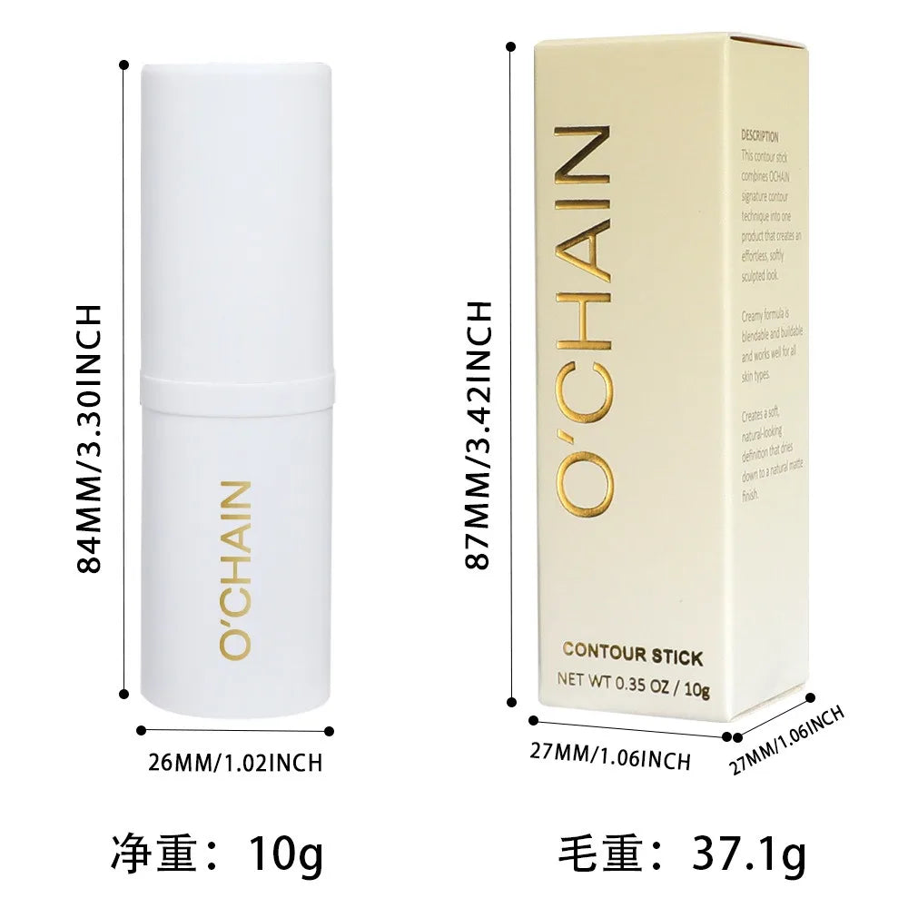 Contour Stick Cream Long-wear Lightweight Stick Easy to Sculpt Face Natural Concealer Bronzer Contouring Makeup Pen