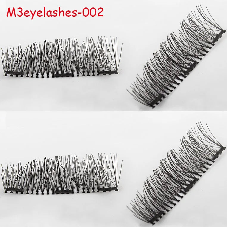 3D Magnetic False Eyelashes Individual Lashes Extension Tools Set Accessories Mink Fake Eyelash Makeup Cosmetics With 2/3 Magnet