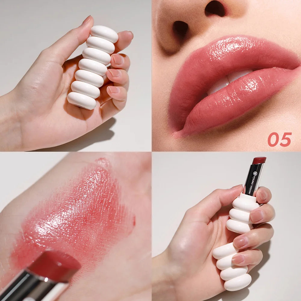 YOUNG VISION 6 Colors Fine Shimmer Nourishing Light Lipstick Long Lasting Colors Easy to Apply Lip Moisturizing Lipstick
