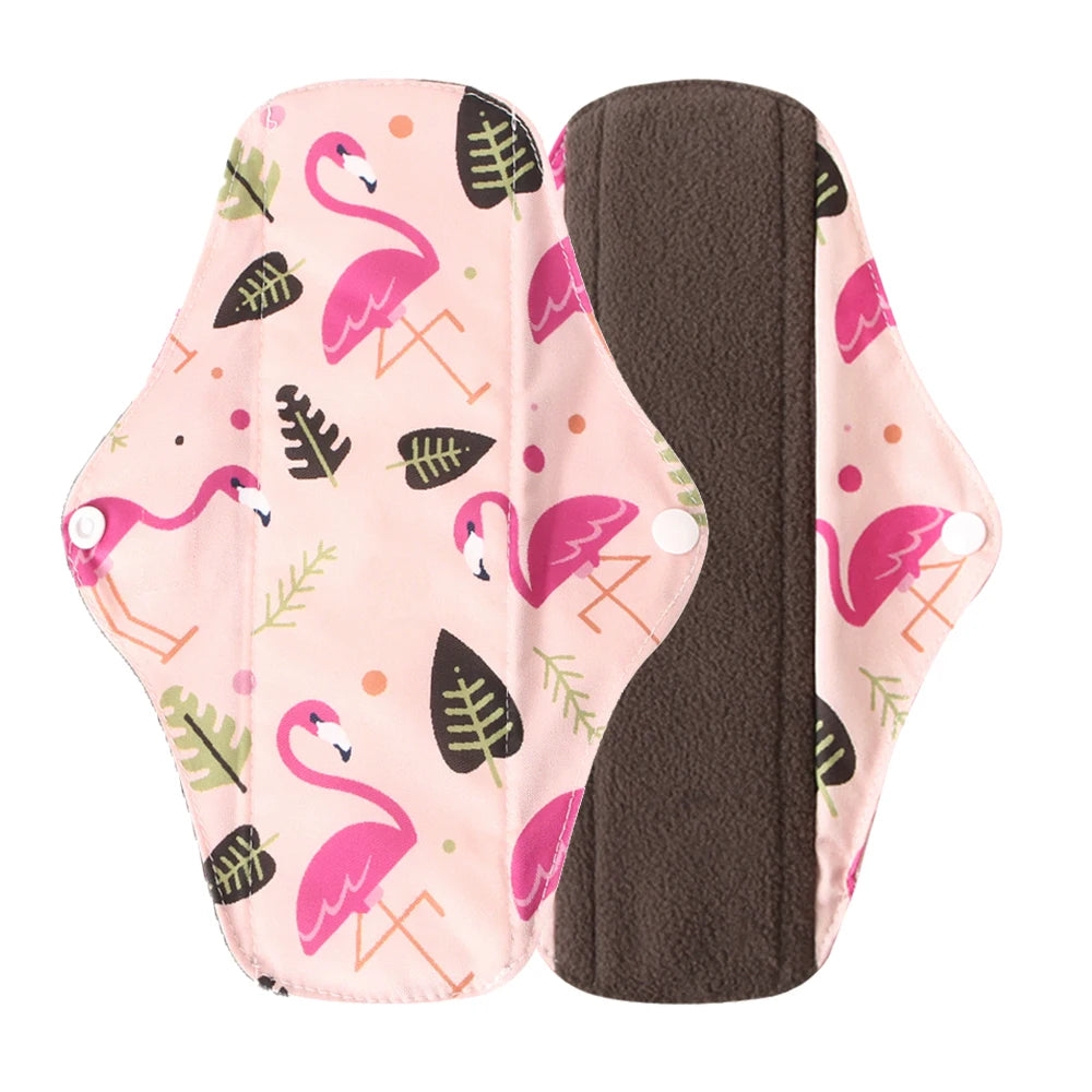 Washable Menstrual Pad Panty Liner Reusable Cloth Sanitary pad Hygienic and Soft Washable Charcoal Menstrual Dropshipping