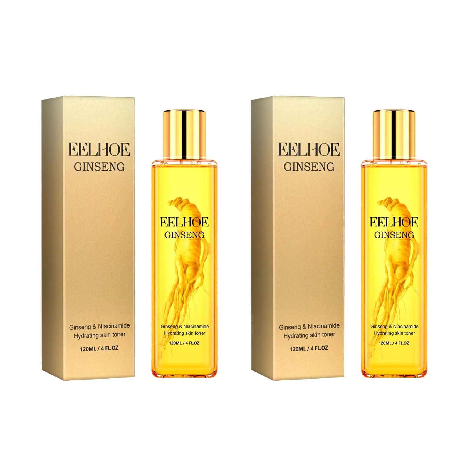 120ml Ginseng Facial Toner Shrink Pore Moisturizing Oil Control Nicotinamide Smoothing Whitening Facial Skin Care Toner Water