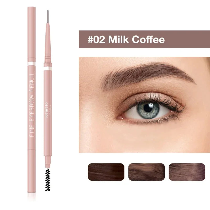 1PC Waterproof Double-Ended Eyebrow Pencil 1.5mm Ultra Fine Eyebrow Pencil Sweat-proof Long Lasting Professional Eye Makeup