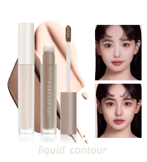 Forever Key Liquid Contour Stick Matte Hydrating Lightweight for Nose Shadow Contouring Highlighting Side Brightening Makeup