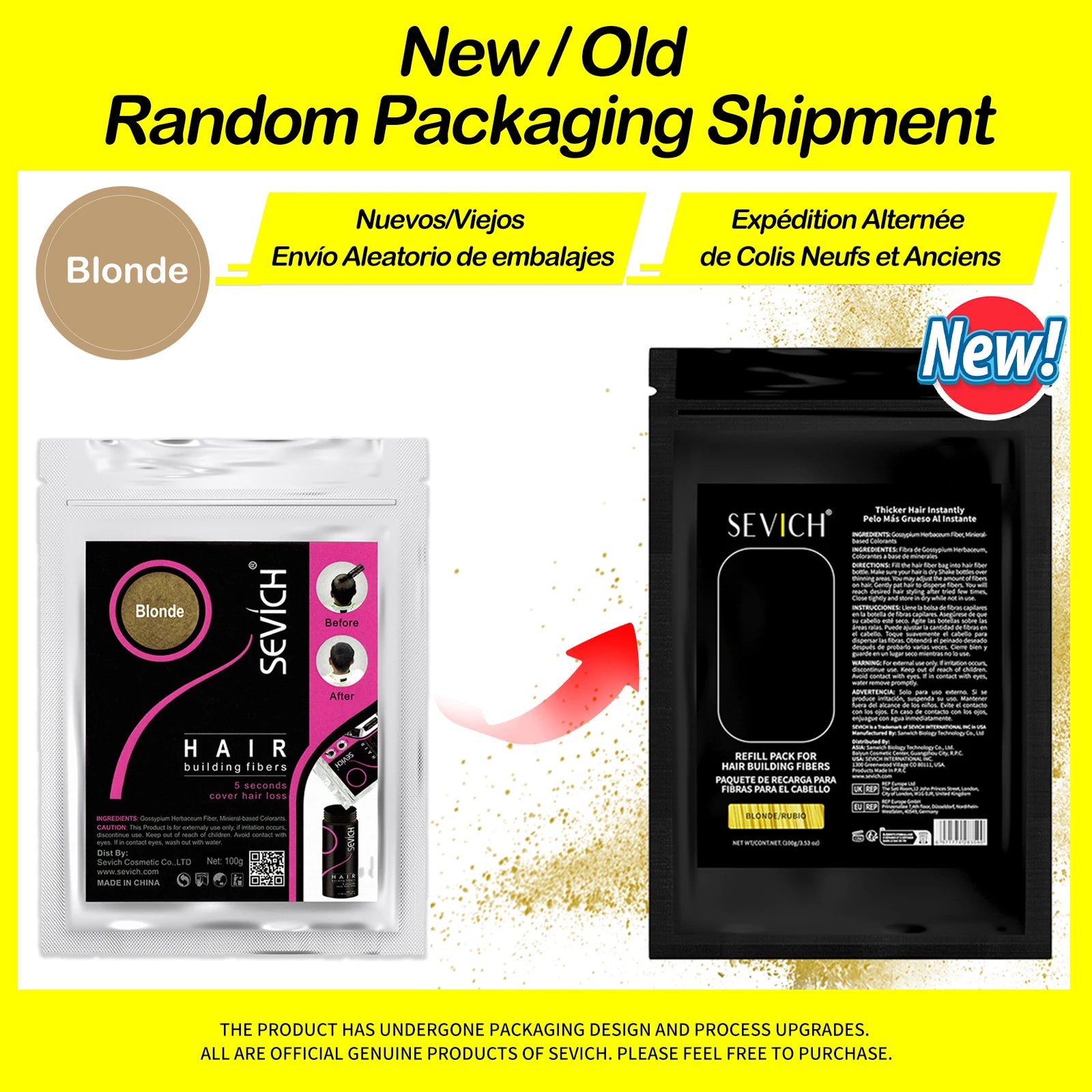 SEVICH Hair Fiber 100g Keratin Hair Fiber Thickening powder Hair Building Fiber Spray Instant Regrowth Powder Hair Loss Conceale - BlissFully