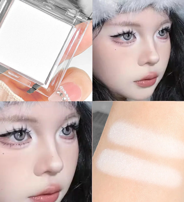 Hisyi Matte Monochrome Eyeshadow Palette Natural Light Highlighter Powder For Delicate Eye Contouring Brightens