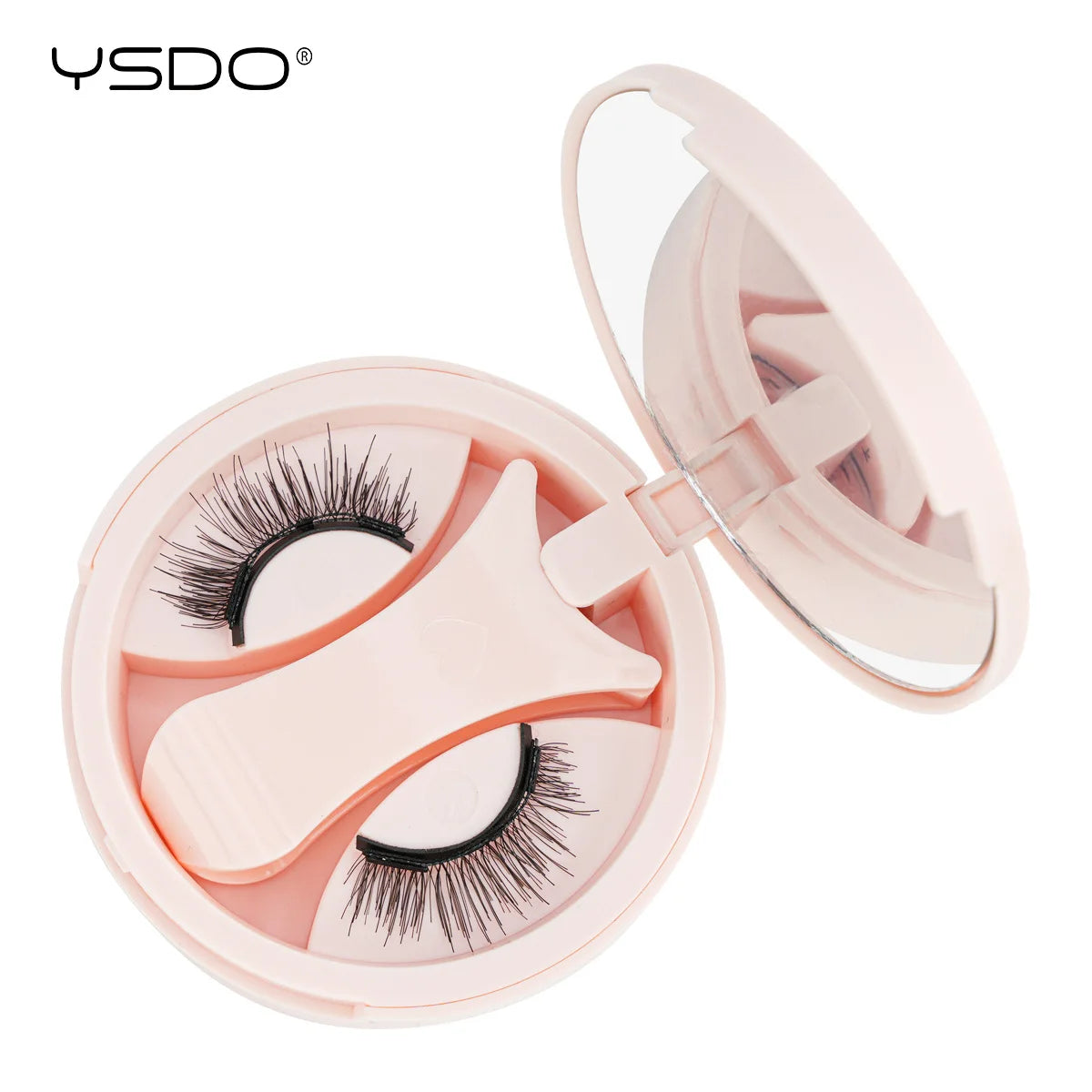 YSDO Soft Magnetic Eyelashes No Glue Needed 1 Pair Natural Short 3D False Lashes Reusable Easy Apply Magnetic Lashes Kit Makeup