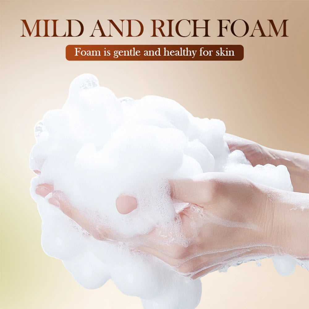 1/2PCS Persimmon Cleansing Soap Bar With Foaming Net Body Care Face Wash Exfoliating Whitening Soap Fruit Handmade Shower Soap