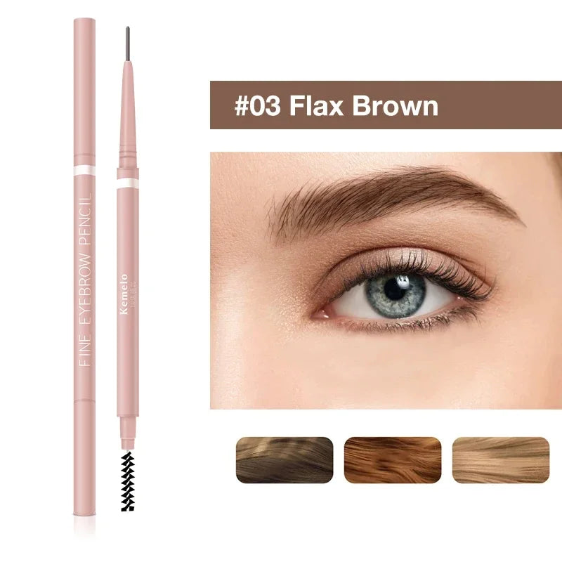 1PC Waterproof Double-Ended Eyebrow Pencil 1.5mm Ultra Fine Eyebrow Pencil Sweat-proof Long Lasting Professional Eye Makeup