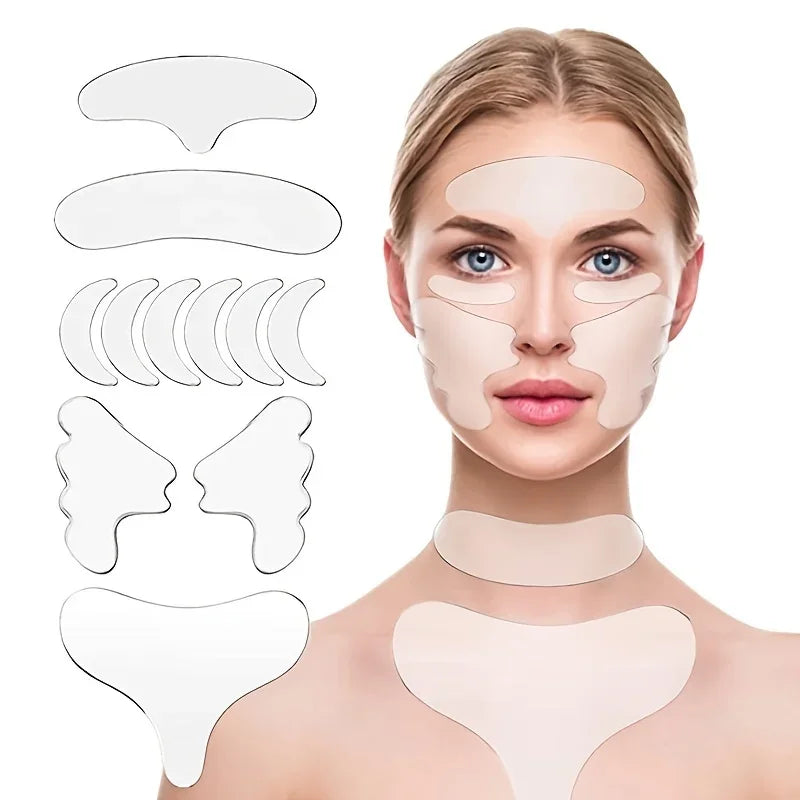 Reusable Silicone Anti-Wrinkle Pad Patch Face Neck Wrinkle Removal Patch Pad Facial Skin Lift Anti Aging Facial Beauty Tools - BlissFully