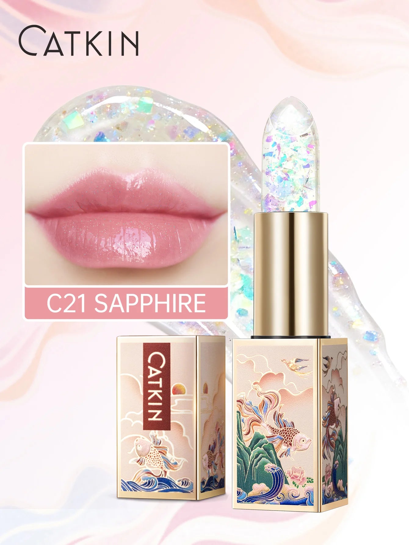CATKIN SPARKLING LIP BALM MOONLIGHT COLOR-CHANGING LIP STICK - NEW SERIES