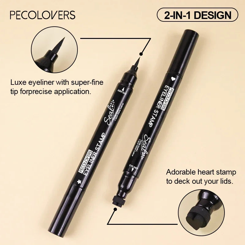 1PC Double-head, Waterproof, Smooth Finish, Quick Eye Makeup, Stamp Eyeliner, Create A Charming Halloween Christmas Eye Makeup