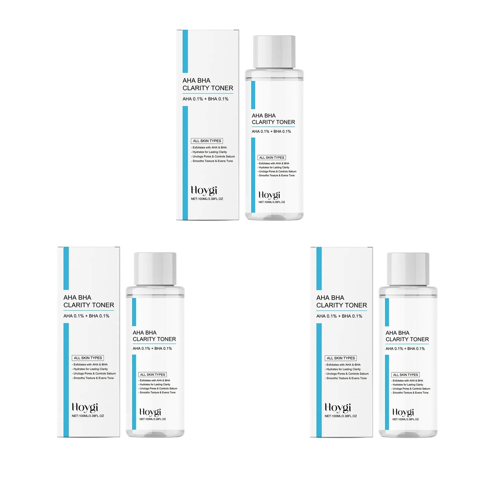 AHA BHA Toner Gentle Exfoliating Toner for Oily Skin Pore Refining Soothing Hydrating Facial Essence Daily Oil Control Skincare