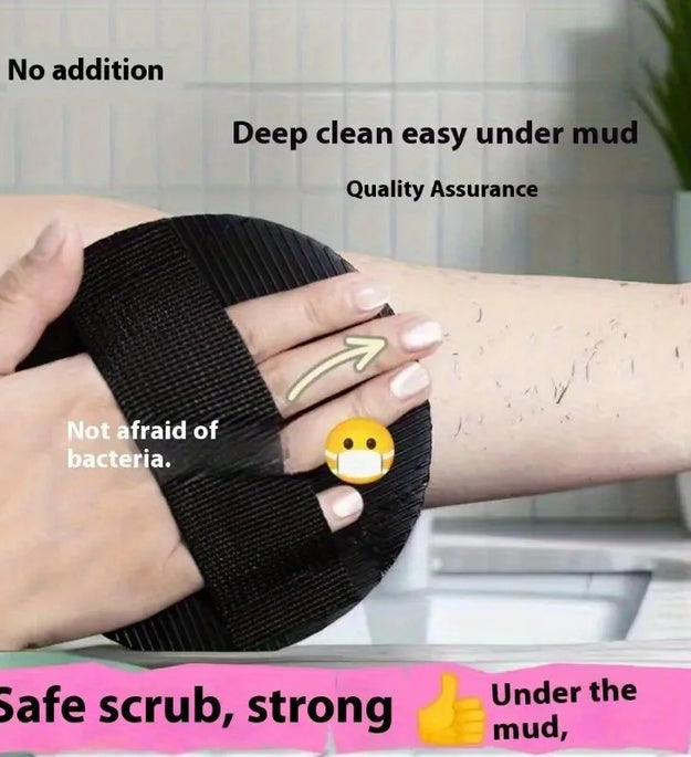 2 piece of exfoliating scrub, suitable for soft touch of face and body, rich foam, painless, personal care bath gloves