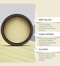 Whipped Beef Tallow and Honey Balm Skin Face Moisturizer Fast Absorption Grass Fed Grass Finished Organic Face Cream Body Lotion - BlissFully