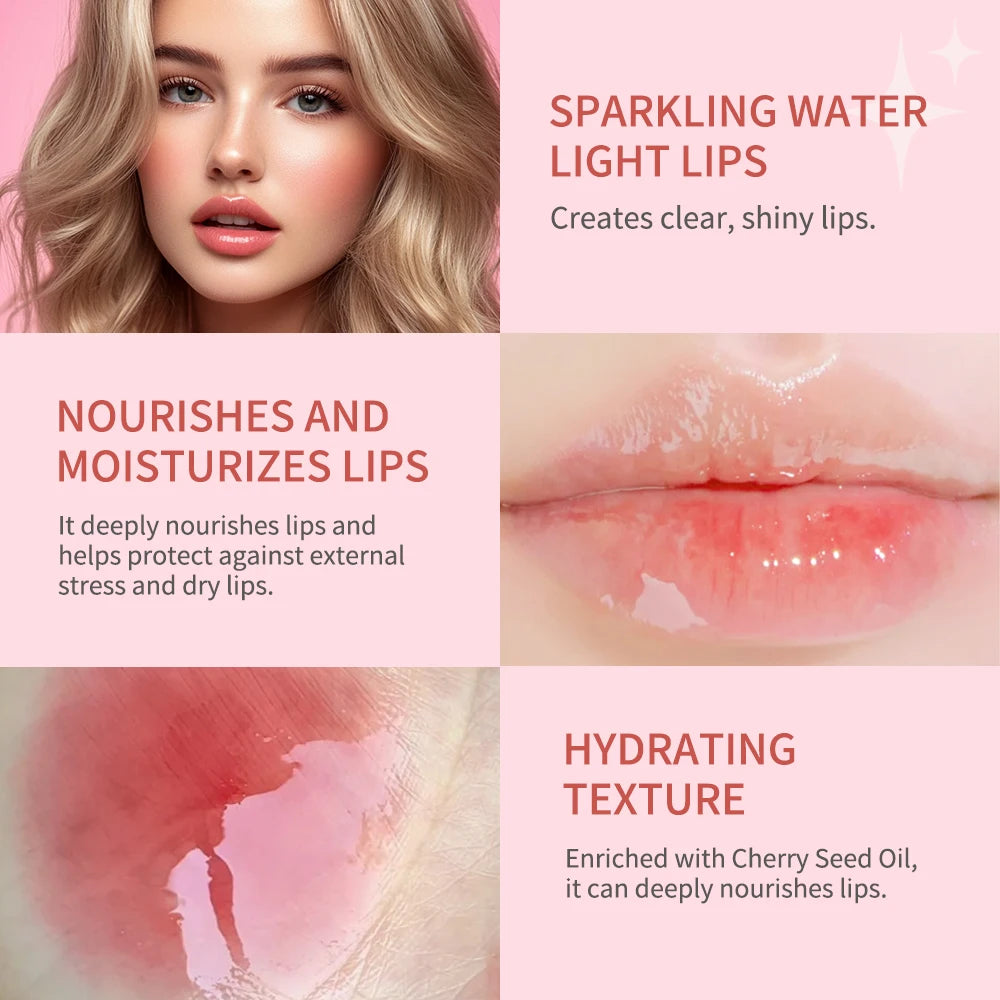 8.3ml Moisturizing and Volumizing Lip Gloss Oil, Hydrating Lip Glow Oil, Lip Care Beauty Product, Tinted Lip Oil #020 Mahogany