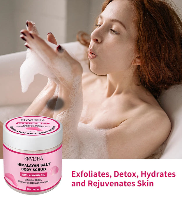 ENVISHA Beauty Health Rose Body Massage Bath Salt Scrub Exfoliating Moisturizing Nourish Soften Whitening Skin Care Shrink Pores