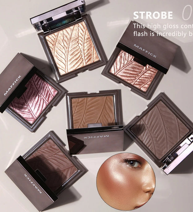Embossed Bronzers Highlighter Makeup Palette 3D Nose Shadow Matte Facial Contouring Shadow Palette Setting Makeup Press Powder