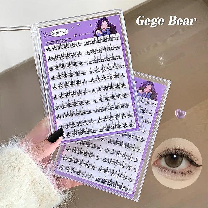 Large-capacity Glue-free False Eyelashes Sunflower Natural Thick C Curling Segmented Eyelashes Suitable For Daily Use