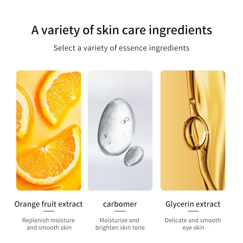 SADOER Vitamin C Eye Cream Moisturizing Anti Dark Circles Eye Bags Firming Anti-puffiness Beauty Eyes Skin Care Products