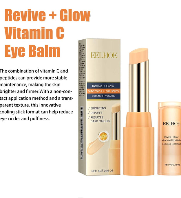 Vitamin C Eye Balm Moisturizing Eye Bag Removal Dark Circles Reduce Fine Lines Anti Puffiness Brightening Eye Cream Stick