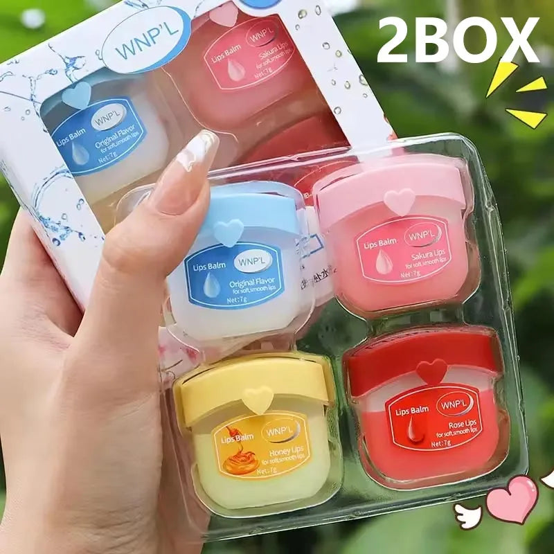 4/6/8pcs Fruit Series Lip Balm Set Set Moisturizing Refreshing Non-sticky Anti-Cracked Lip Mask Vaseline for Lips Makeup