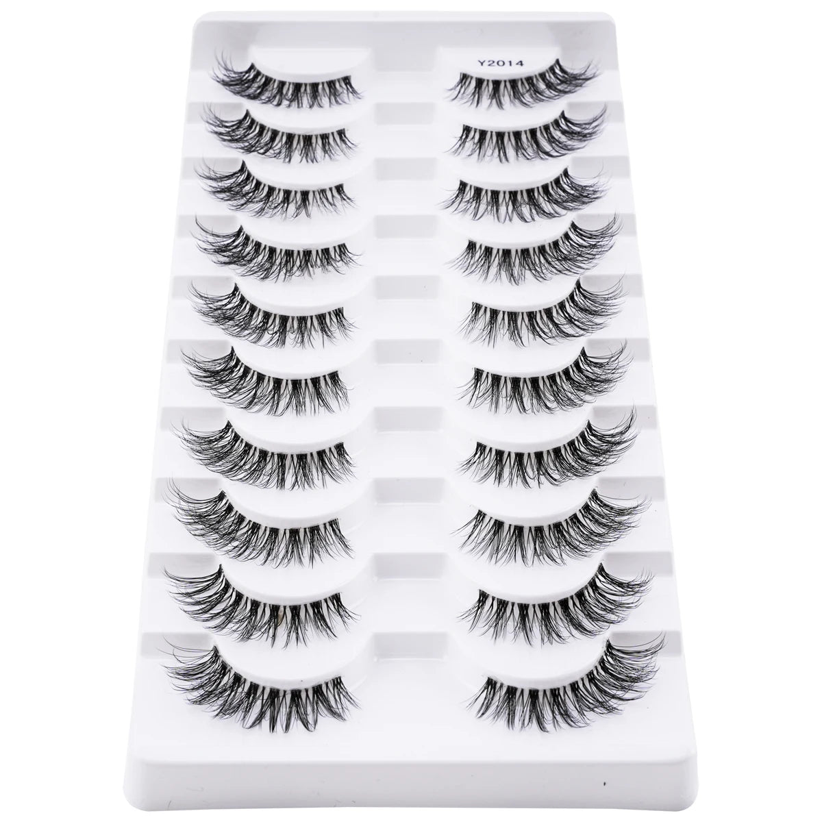 3/10 pairs Natural Lashes Mink Fluffy False Eyelashes Make up Tools Wispy Half Eyelashes 3D Cat Eye Eyelash Extensions Faux Cils