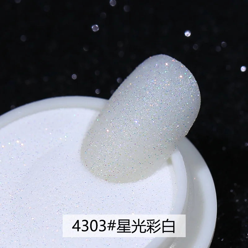 1box Shiny Reflective Diamond Nail Glitter Powder Silver Holographic Micro Drill Dazzling Crystal Gel Polish Manicure Pigment Du