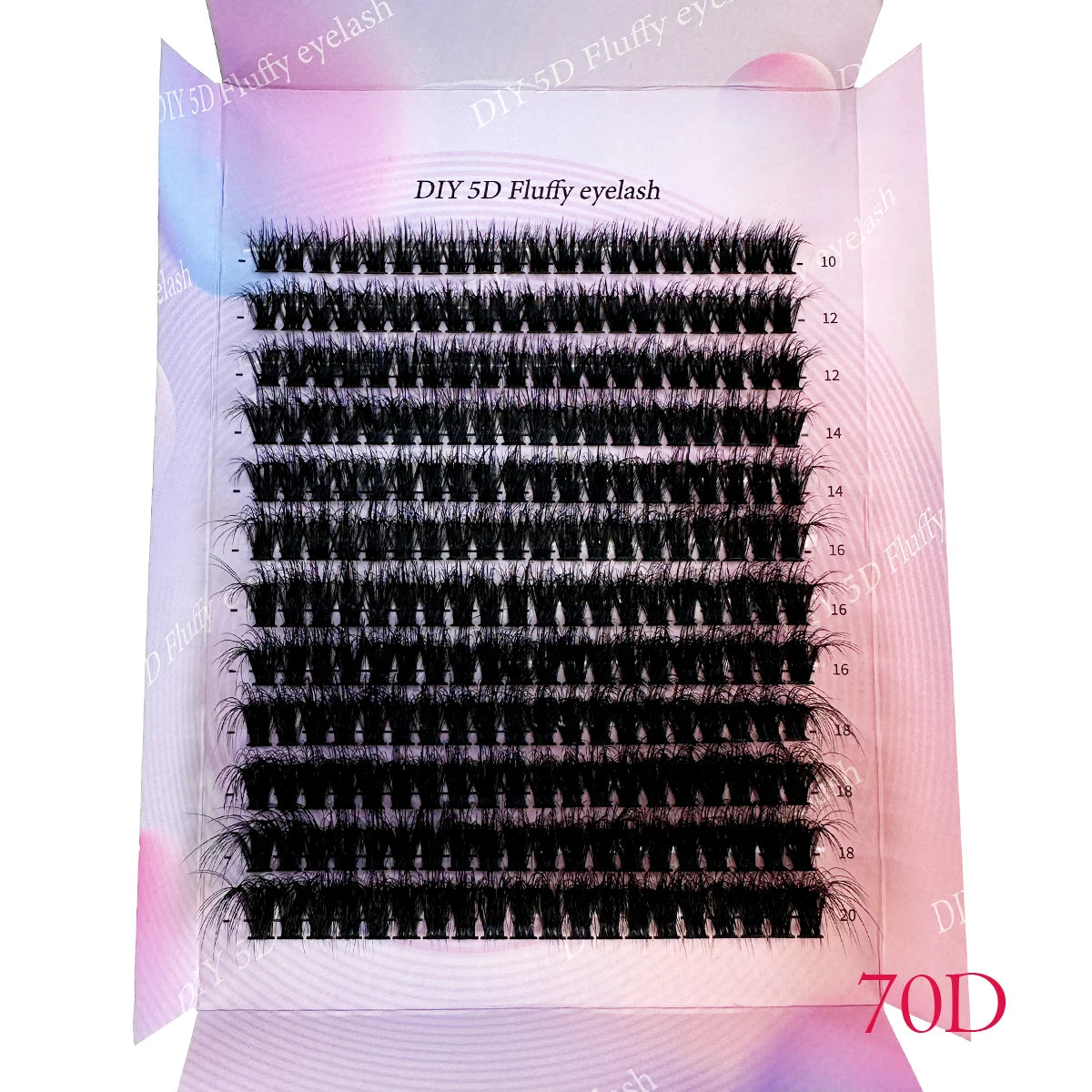 DIY5D Fluffy Lash Clusters 100D Thick Eyelash Clusters CC Curl Wispy Individual Lashes 10-20mm Cluster Eyelash Extensions 240pcs