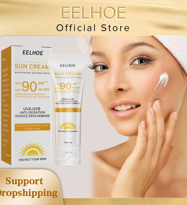 EELHOE Sunscreen Spf 90 Whitening Sun Cream for Face Body Oil-control Bleaching Face Moisturizer Sunblock Skin Protective Cream