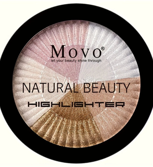 2pcs 5 Colors Highlighter Powder Palette With Pearly Shimmering, Shimmer Glitter Highlight Contouring Palette,