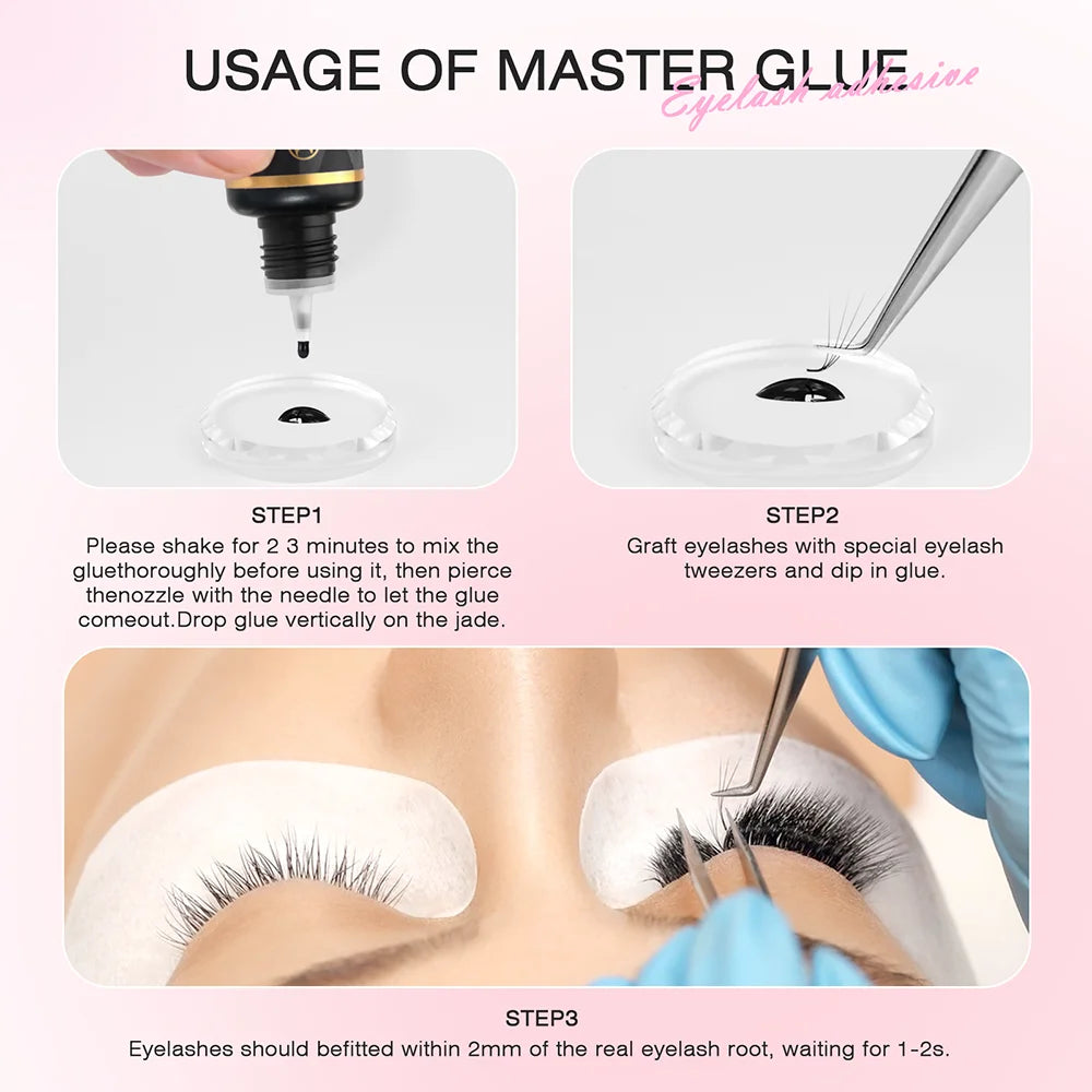 MAYOOC Fast Dry Strong Eyelash Extension Glue 5ml Adhesive 7-8 Weeks Non Odor False Lash Glue Makeup Tool Free Custom logo