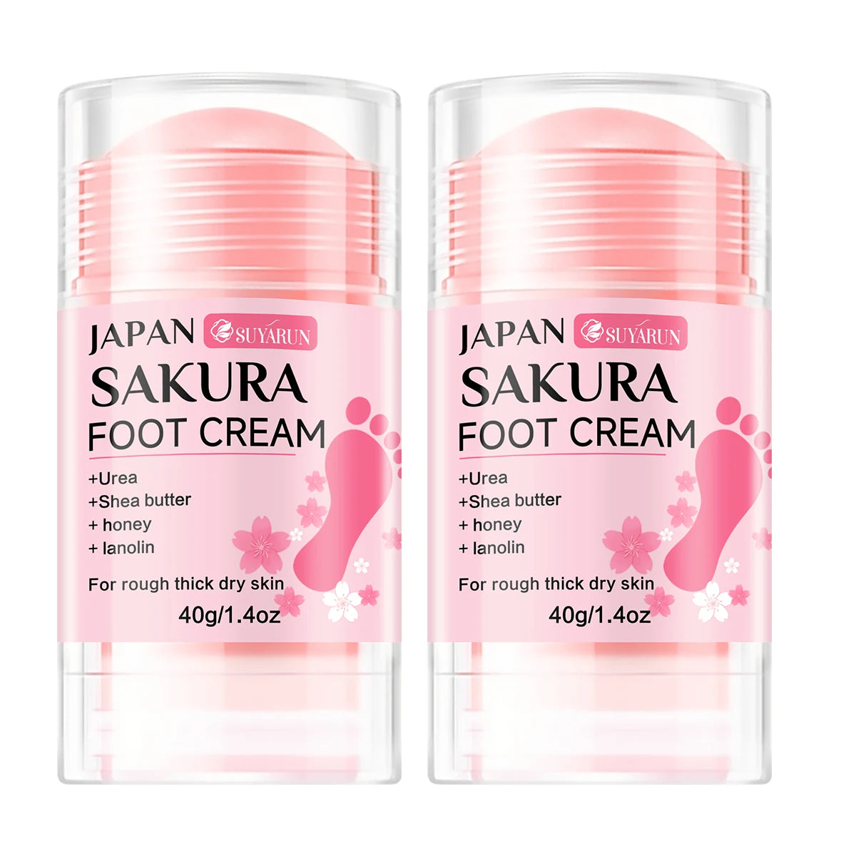 SUYARUN 60% Urea Foot Cream Stick - Moisturizing & Exfoliating, Cracked Heel Repair, Deep Hydration for Dry Feet, Long protect.