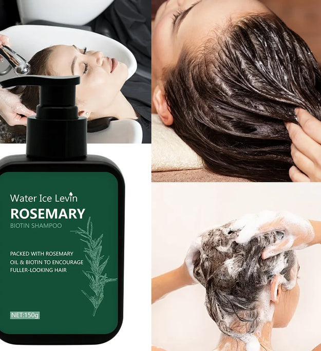 Rosemary Biotin Shampoo Hair Growth Deep Cleansing Scalp Care Oil Control Strengthening Hair Root Shampoo 150ml