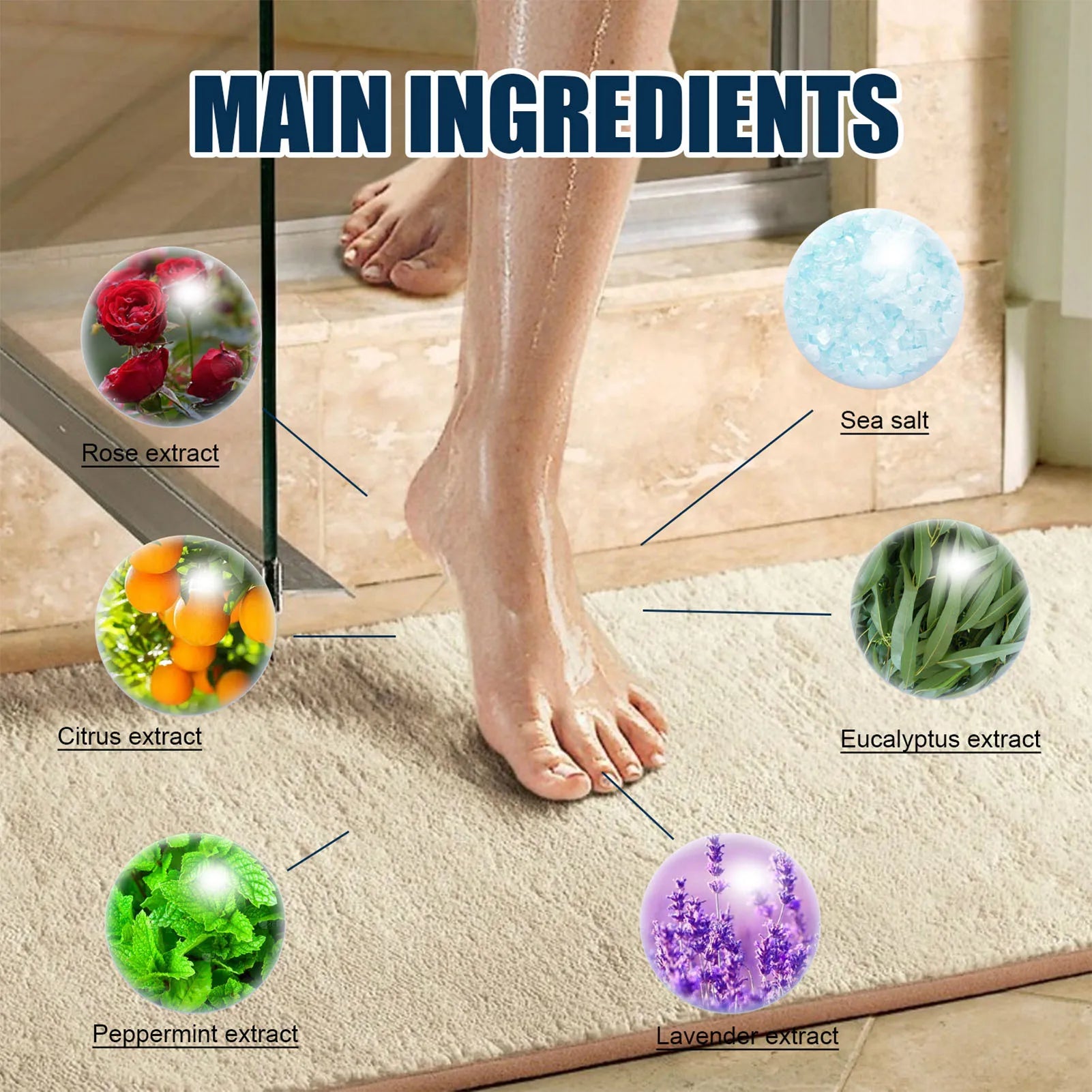 6pcs Aromatherapy Shower Tablets Assisting Sleep Relaxing Relieve Stress Shower Tablets Shower Bombs Bath Supplies