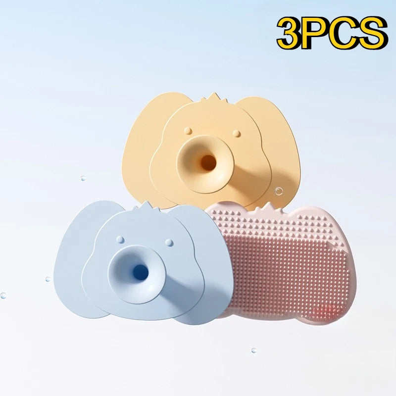 Soft Silicone Baby Bath Head Massage Brushes Cartoon Koala Hair Washing Brush Scalp Comb for Newborn Bath Tool Washing Hair Tool