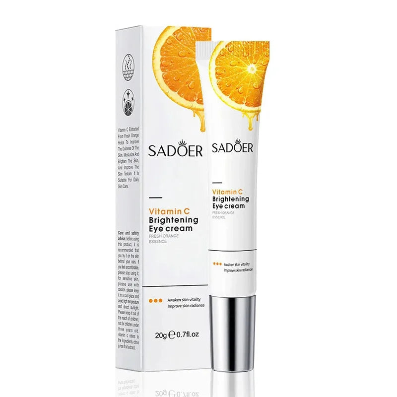 SADOER Vitamin C Eye Cream Moisturizing Anti Dark Circles Eye Bags Firming Anti-puffiness Beauty Eyes Skin Care Products