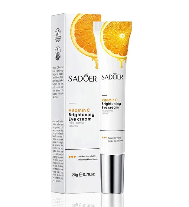 SADOER Vitamin C Eye Cream Moisturizing Anti Dark Circles Eye Bags Firming Anti-puffiness Beauty Eyes Skin Care Products