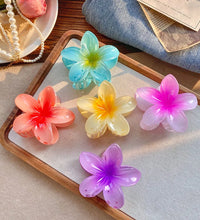 Five-petal flower Summer Super Fairy Vacation style frangeria Grab clip Shark Clip Acrylic flower hair grab hair accessories bac - BlissFully