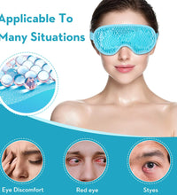 Cooling Eye Mask with Gel Bead Reusable Cold Compress Ice Pack Sleeping Eye Cooling Pads for After Eyelid Surgery Skin Care Tool - BlissFully