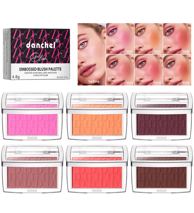 Face Blusher Matte Natural Cheek Tint Brighten Face Pink Red Face Contouring Cosmetics Blush Powder Soft Female Makeup