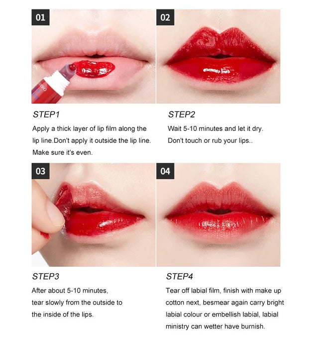 Magic 6 Colors Peel Liquid Lipstick Waterproof Lasting No Fading Lip Ink Tear Lip Gloss Tattoo Dyed Lip Glaze Lips Cosmetics