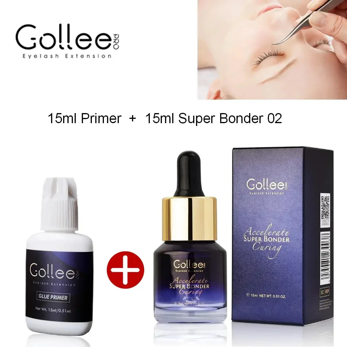 Gollee Super Bonder 1/3/5pcs Lash Longer Lasting Oilproof for golle Eyelash Extension Bonder Eyelash Enhance eyelash adhesion