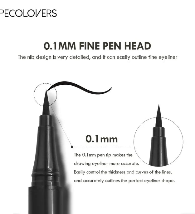 5PCS/Set Smooth Liquid Eyeliner Pen, Waterproof, Long-lasting Makeup, Black, Ultra-fine Pen Tip,Create A Charming Eye Makeup