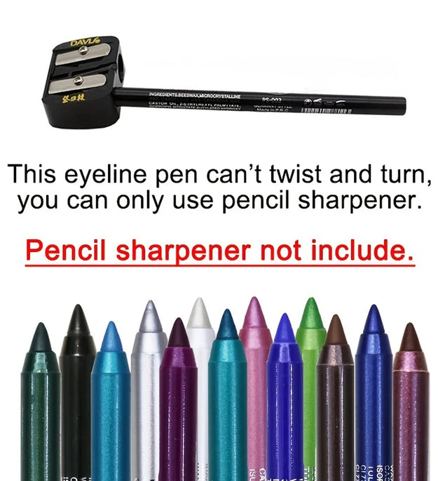 14-Color Colourful Eyeliner Pen, High Pigmented Pearly Shimmer Metallic Smokey Punk Gothic Style Eyeliner, Long Lasting Waterpro