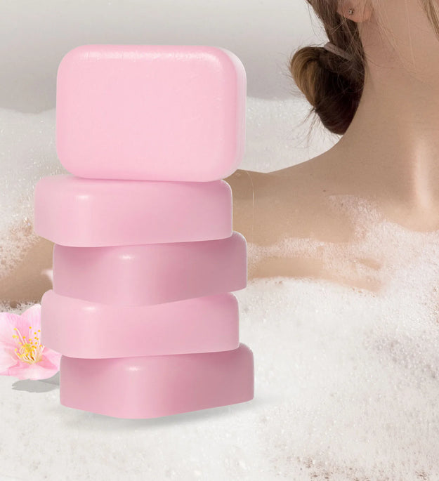 LAIKOU Japan Sakura Bar Soap 5pcs Deep Cleansing Soften Skin Even Tone 90g