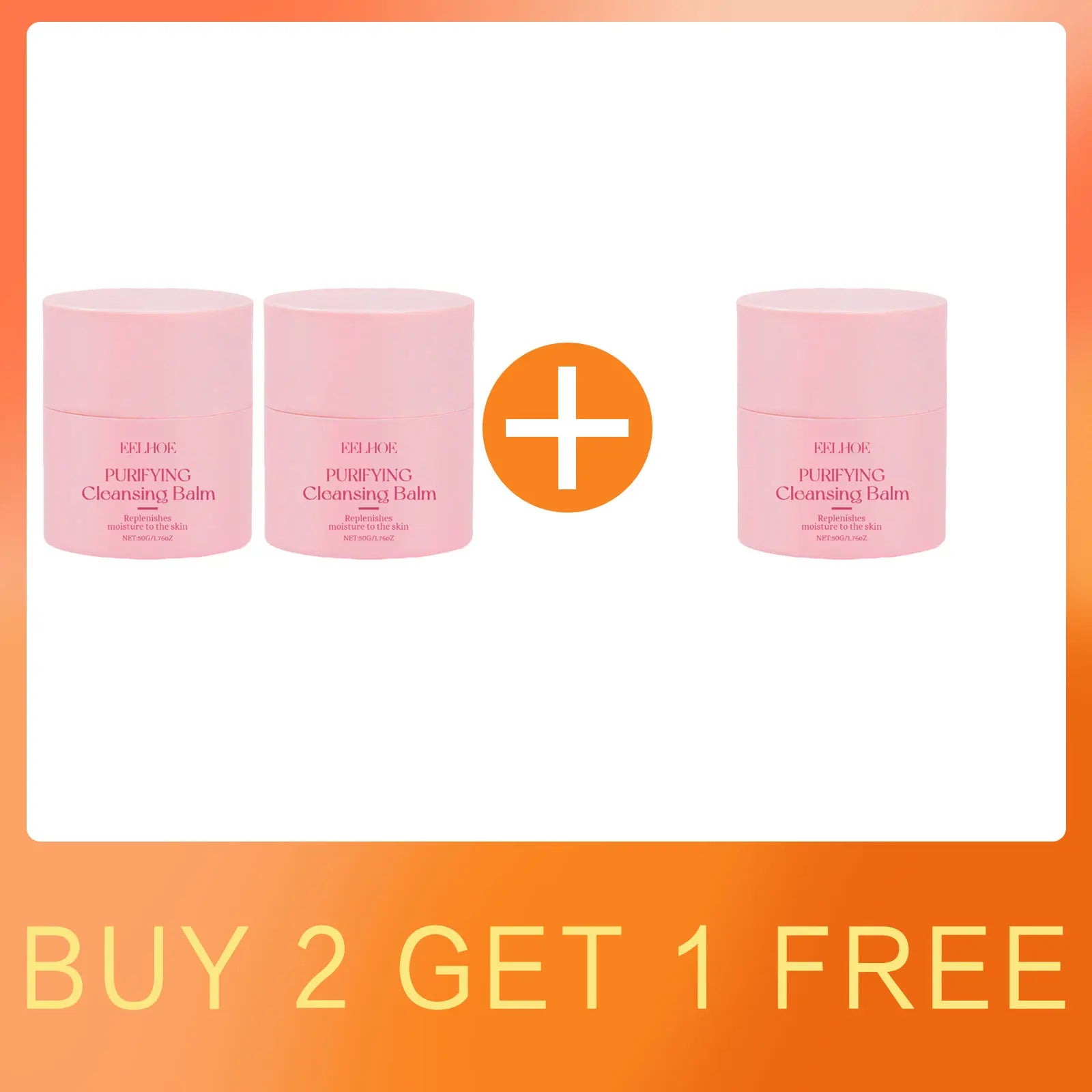 EELHOE Strawberry Cleansing Balm Makeup Remover Deep Cleansing Face Pore Cleaning Oil-Based Magic Purifying Cleansing Balm 50g