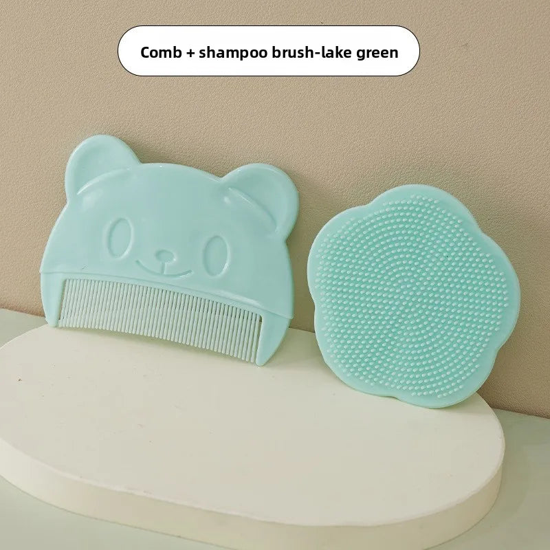 Bear-Shaped Baby Combs for Removing Cradle Cap: Hair Brushes for Boys & Girls, Newborn Scalp Combs to Clear Cradle Rust