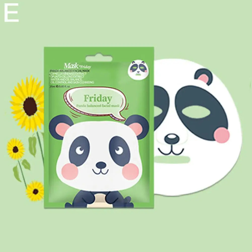 7 Styles Animal Face Mask Set Funny Panda Dog Pig Hydrating Sheet Mask for Spa Party Cute Skincare Gift for Women Girls 1/7PCS