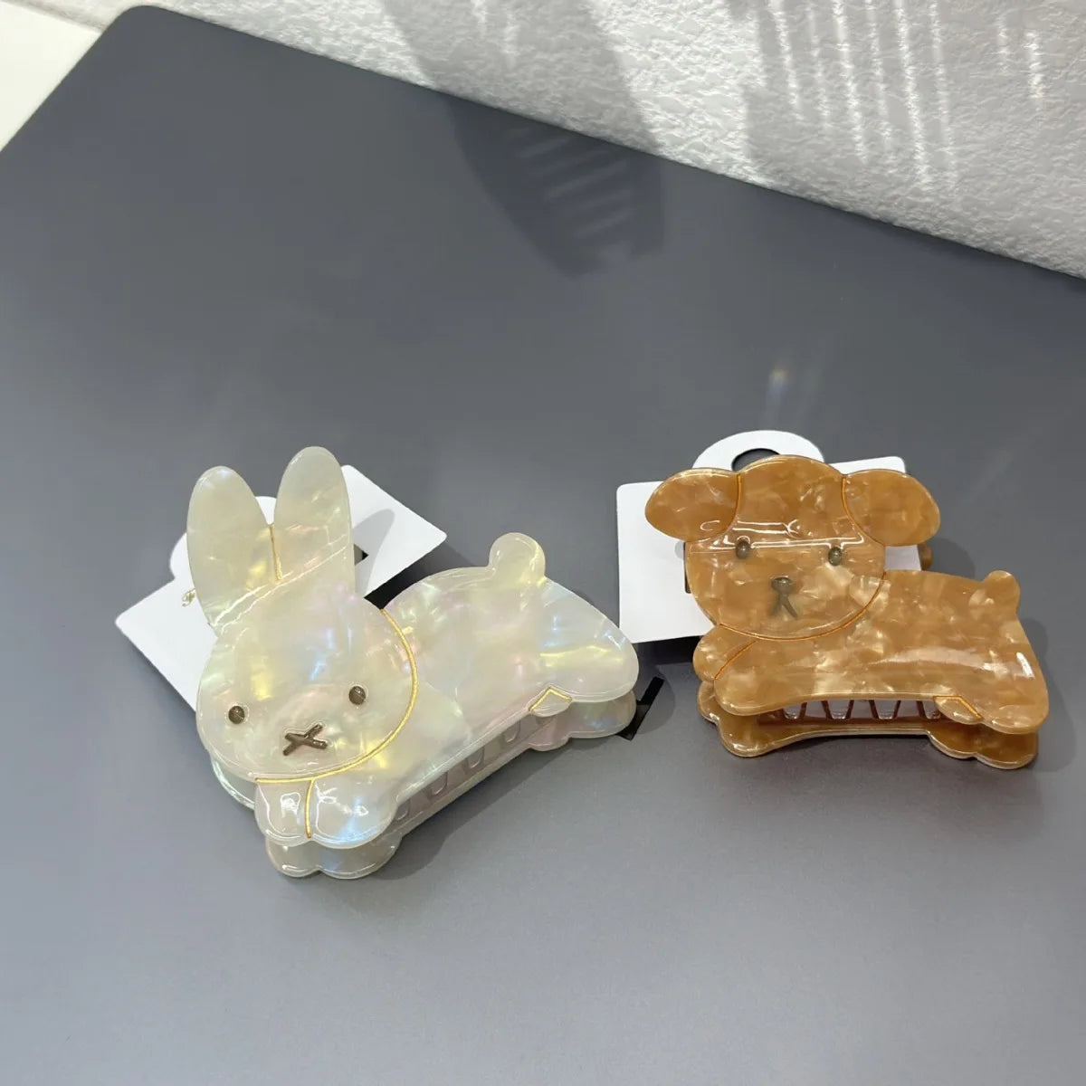 Refreshing World Rabbit Hair Claw Cute Bunny Dog Ins Style Acetate Strong Hair Claw Clips Hair Accessories for Women Girls